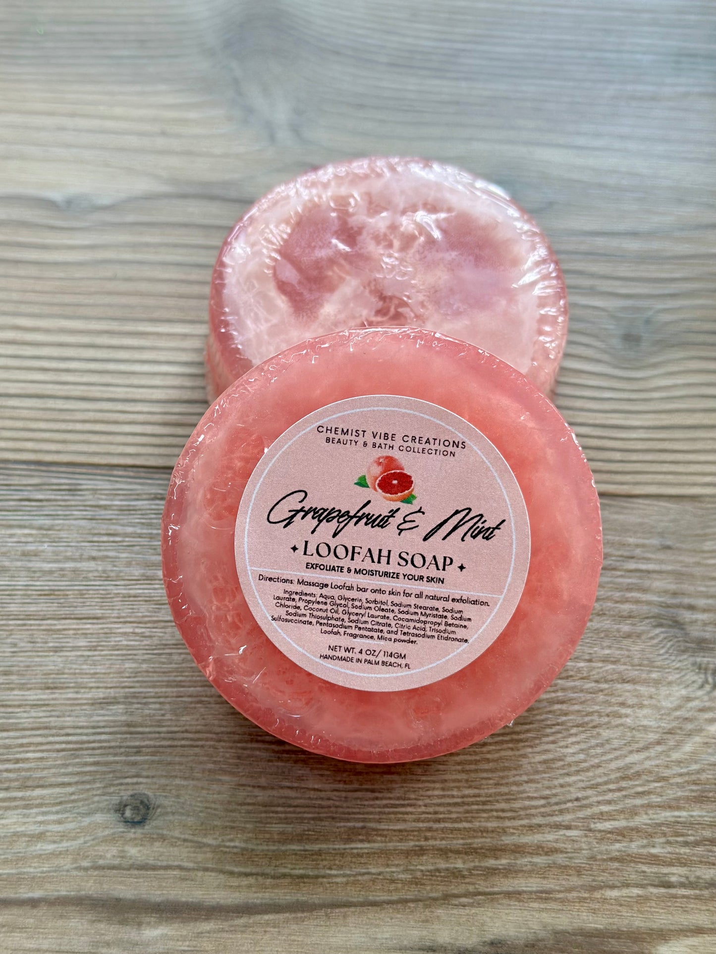 Grapefruit & Mint Loofah Soap